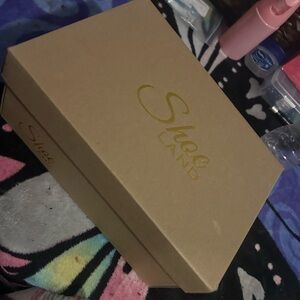Shoe Land Gold Logo Kraft Shoe Box